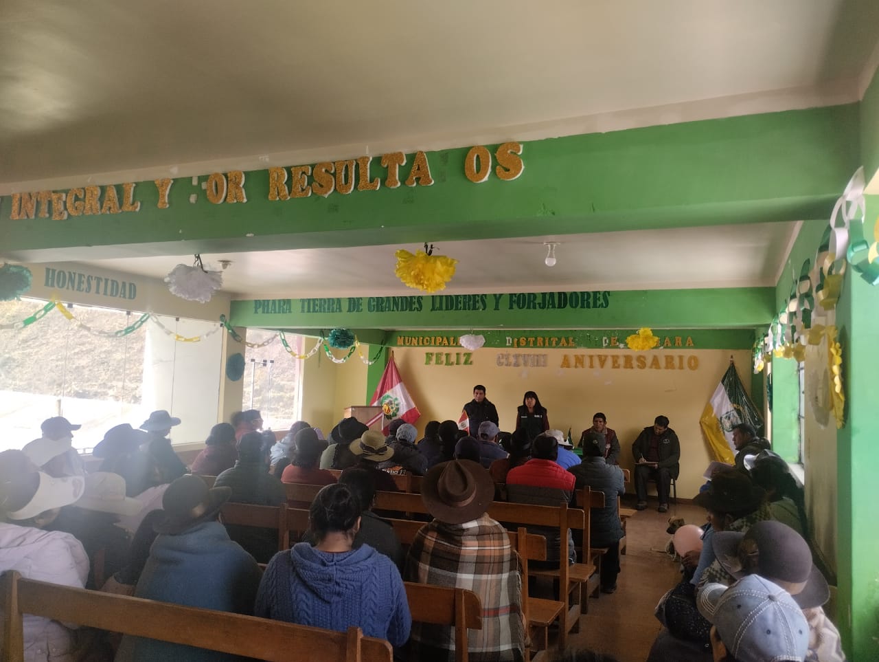 Sensibilización en el distrito de Phara, provincia de Sandía región Puno