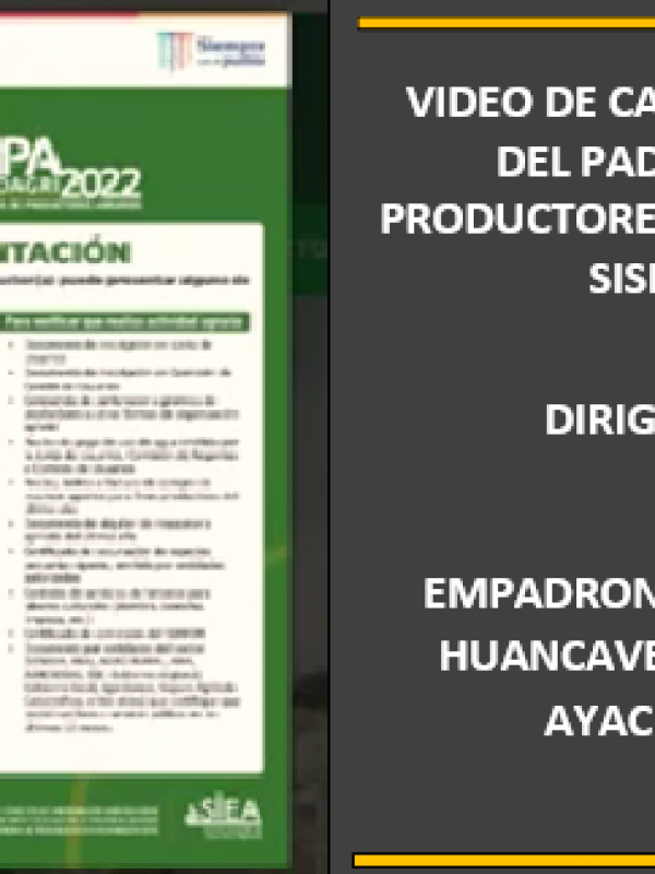 Video de Capacitación a empadronadores de Ica, Huancavelica y Ayacucho
