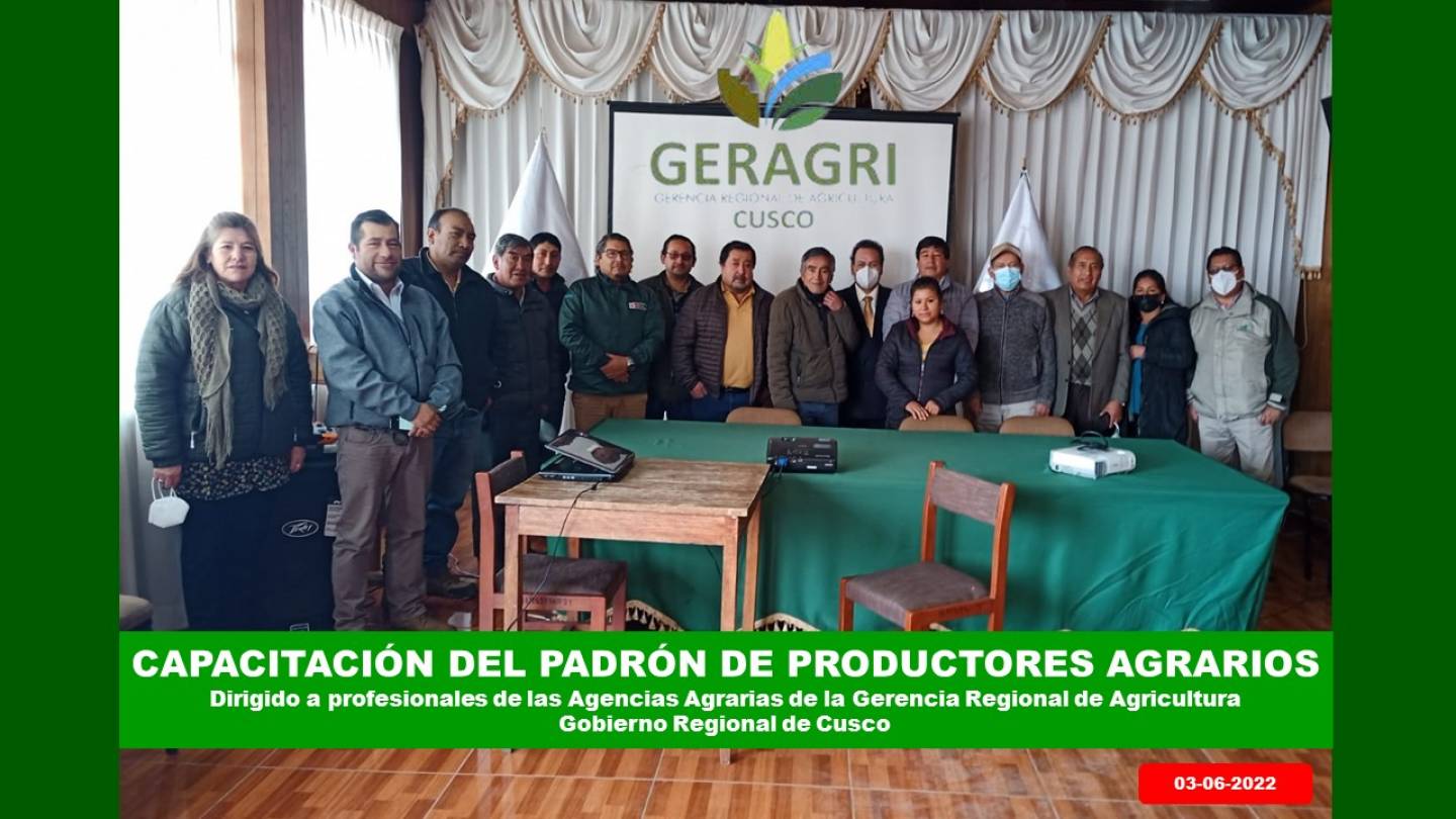 Capacitación PPA a los especialistas de la GRA-GORE Cusco
