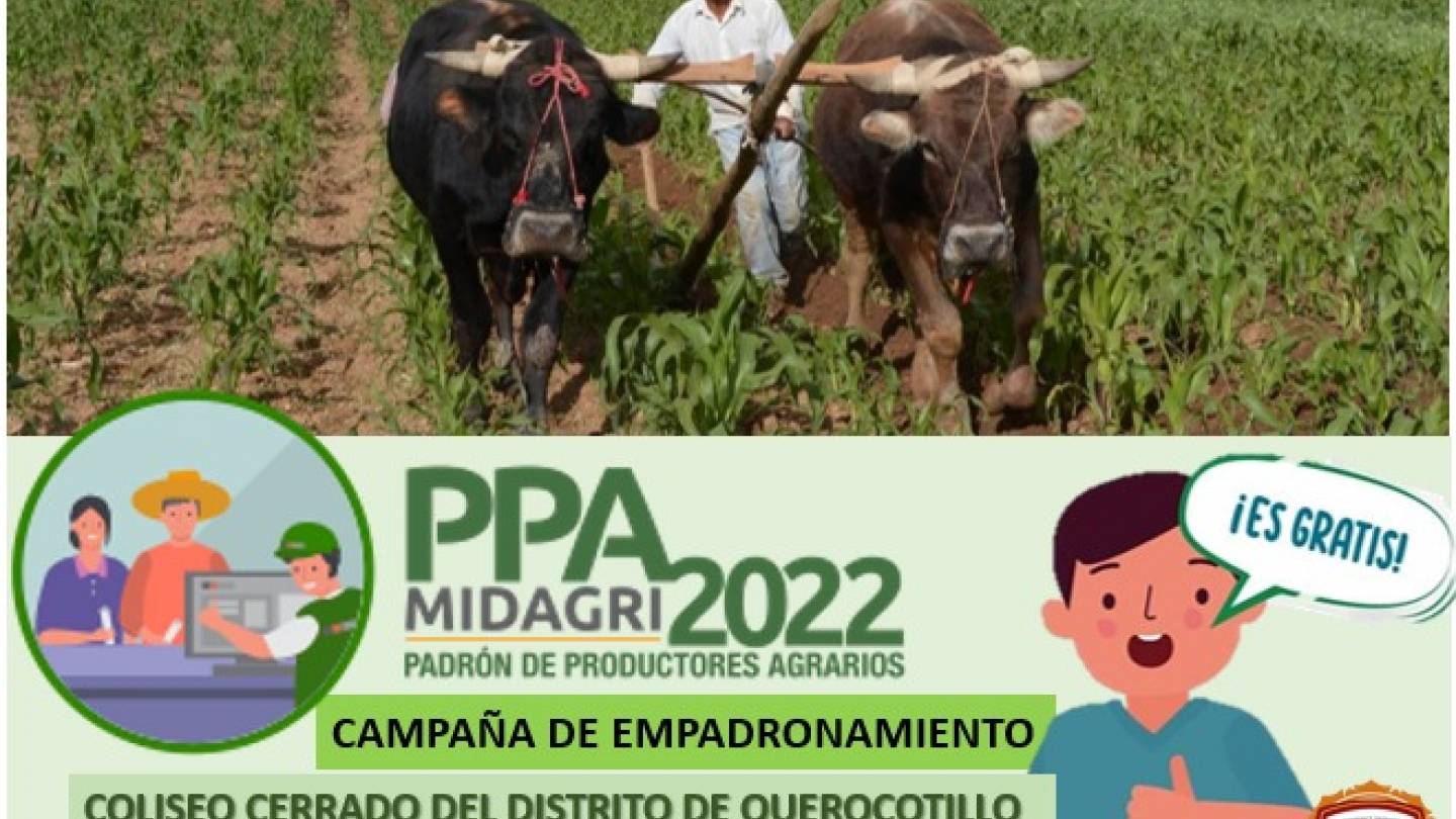 Ven a la campaña de empadronamiento en Querocotillo, los días 7, 8 y 9 de septiembre