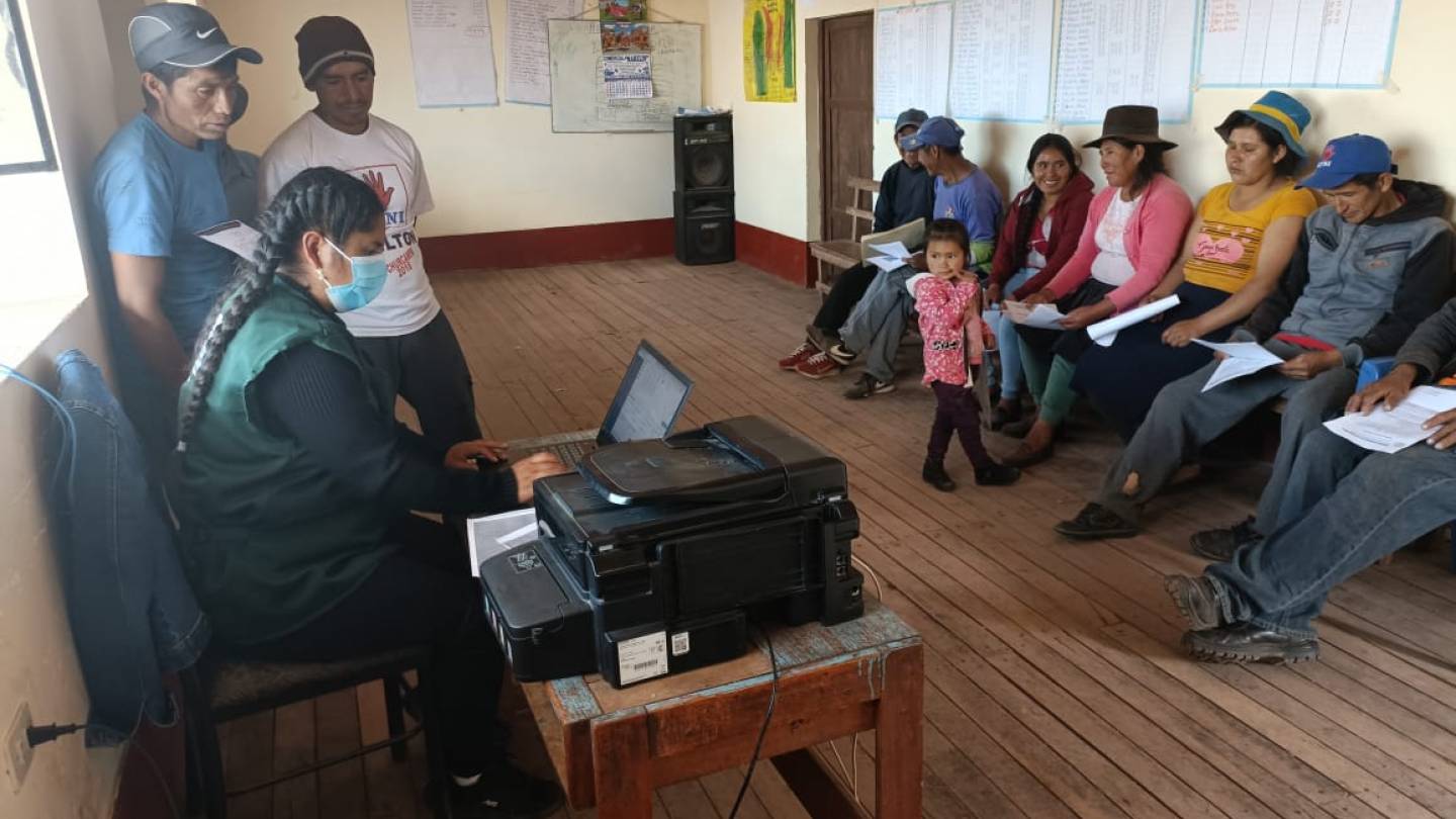 Sensibilización y empadronamiento en Churcampa, La Merced en Huancavelica 