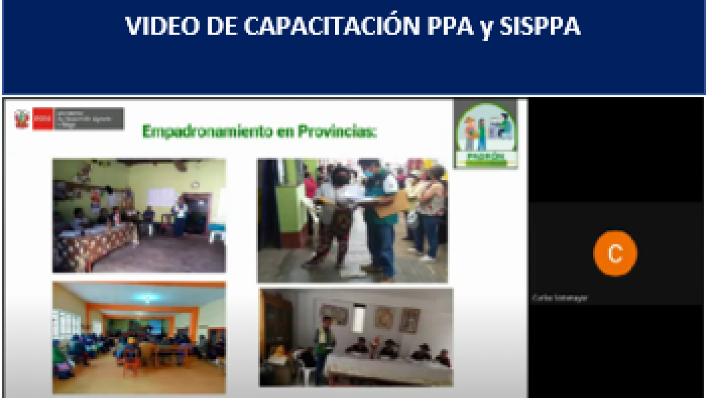 Presentación y capacitación del PPA y SISPPA