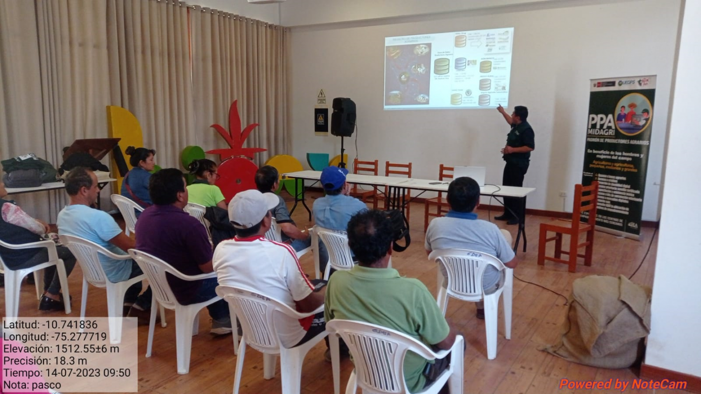 Capacitación presencial en Villa Rica de la provincia de Oxapampa, en la región Pasco