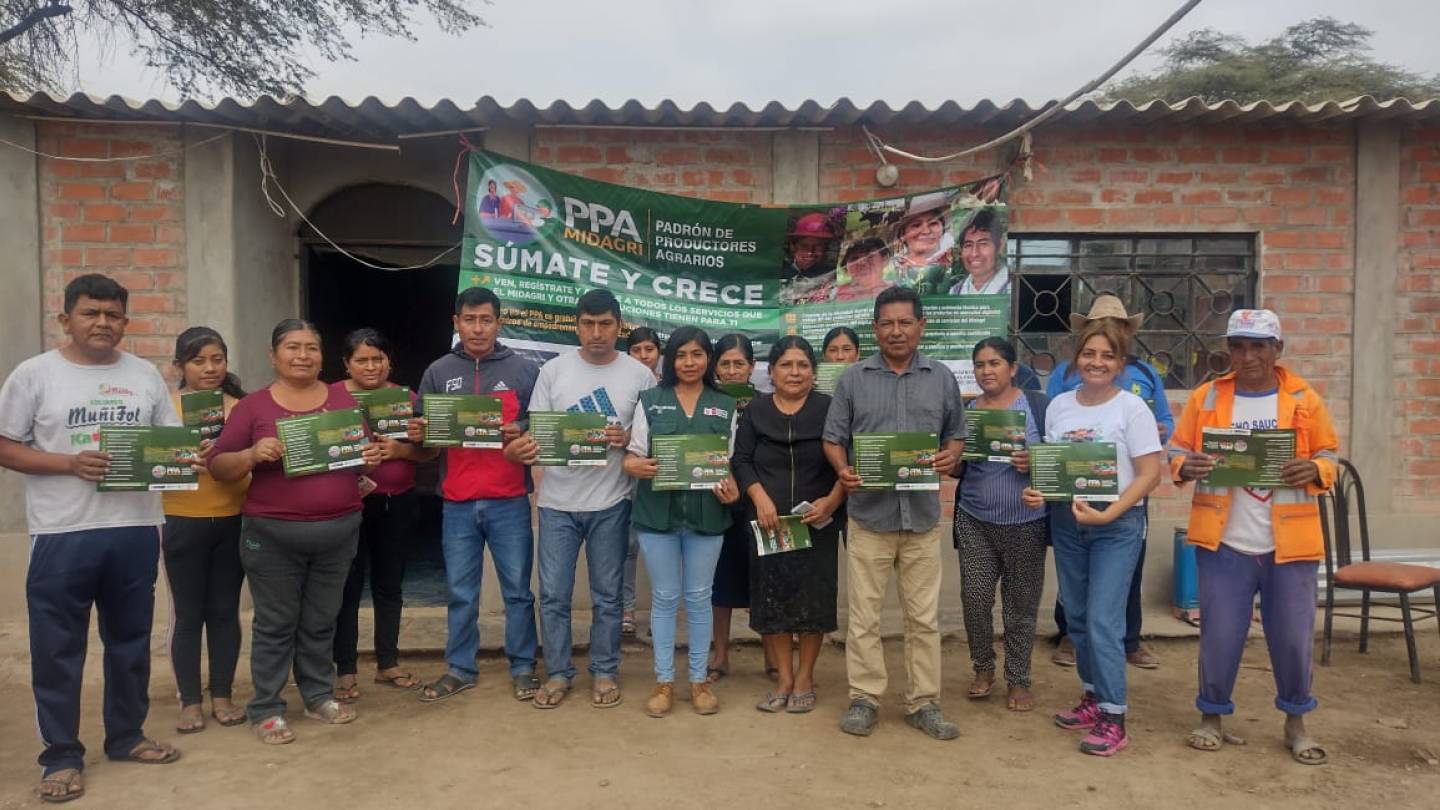 Coordinación con la Municipalidad de Pimentel y comisión de regantes, para el registro de los productores agrarios de Lambayeque