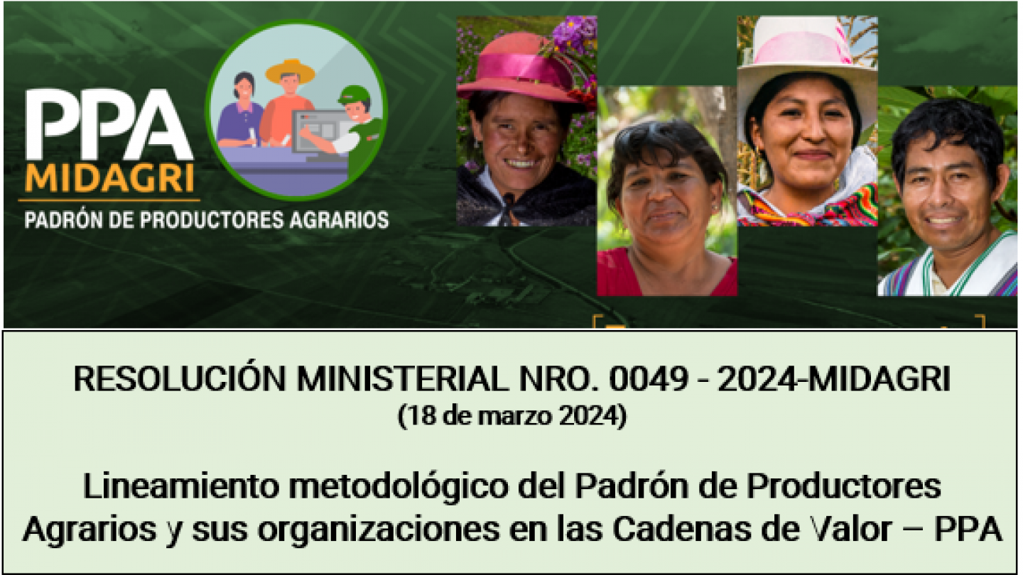 Lineamiento metodológico del Padrón de Productores Agrarios y sus organizaciones en las Cadenas de Valor – PPA